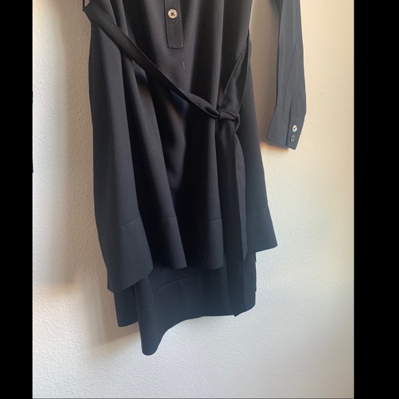 Ann Demeulemeester Black Wrap Dress 36 S - Picture 3 of 5